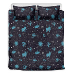 Constellation Zodiac Signs Pattern Print Duvet Cover Bedding Set