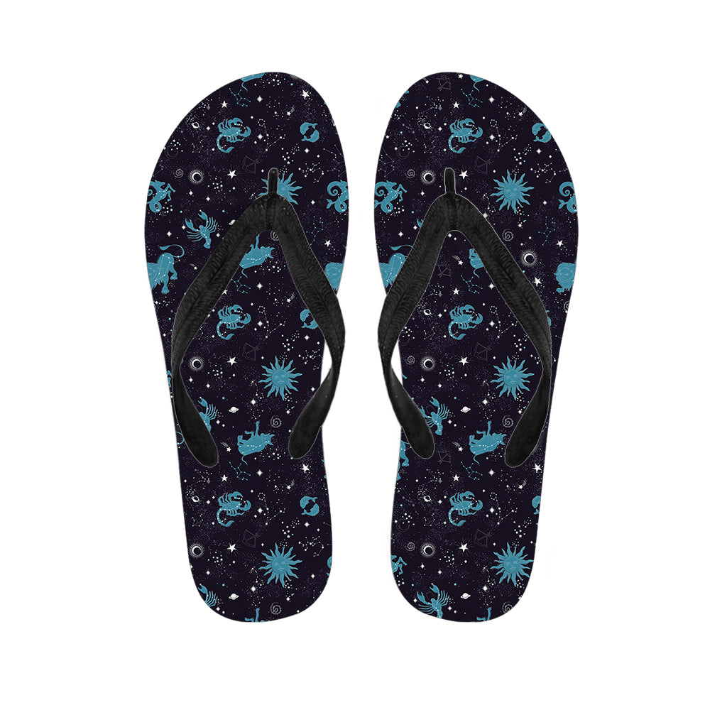 Constellation Zodiac Signs Pattern Print Flip Flops