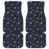 Constellation Zodiac Signs Pattern Print Front and Back Car Floor Mats