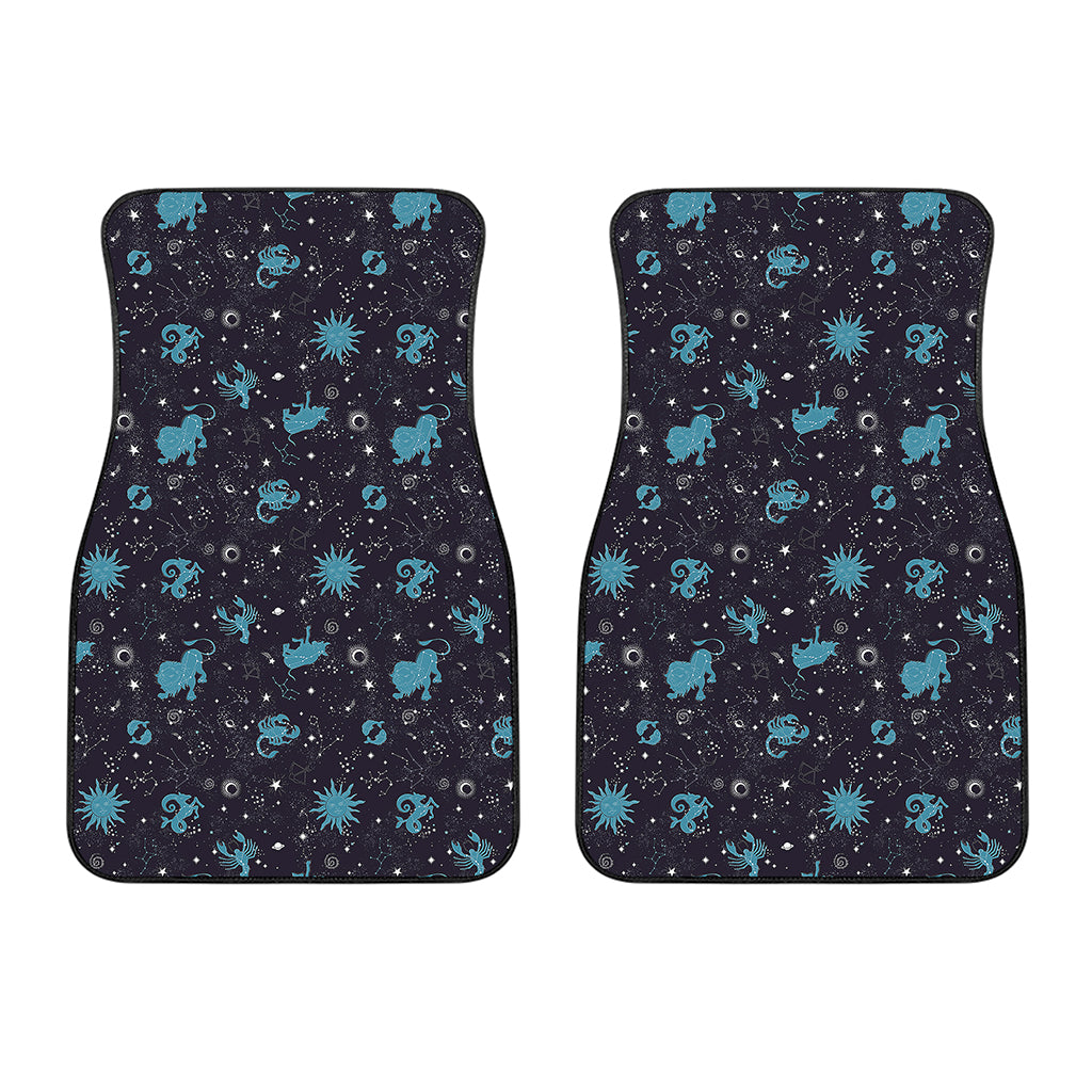 Constellation Zodiac Signs Pattern Print Front Car Floor Mats