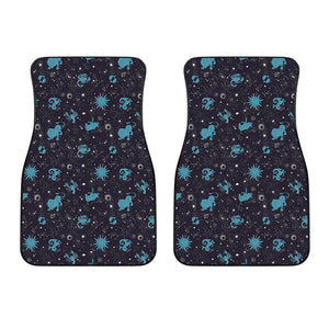 Constellation Zodiac Signs Pattern Print Front Car Floor Mats