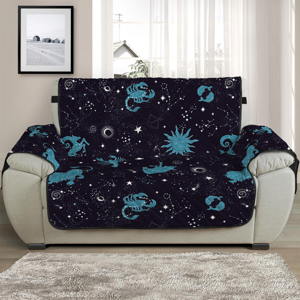 Constellation Zodiac Signs Pattern Print Half Sofa Protector