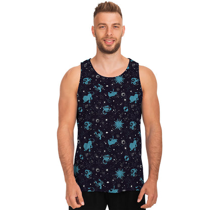Constellation Zodiac Signs Pattern Print Men's Tank Top