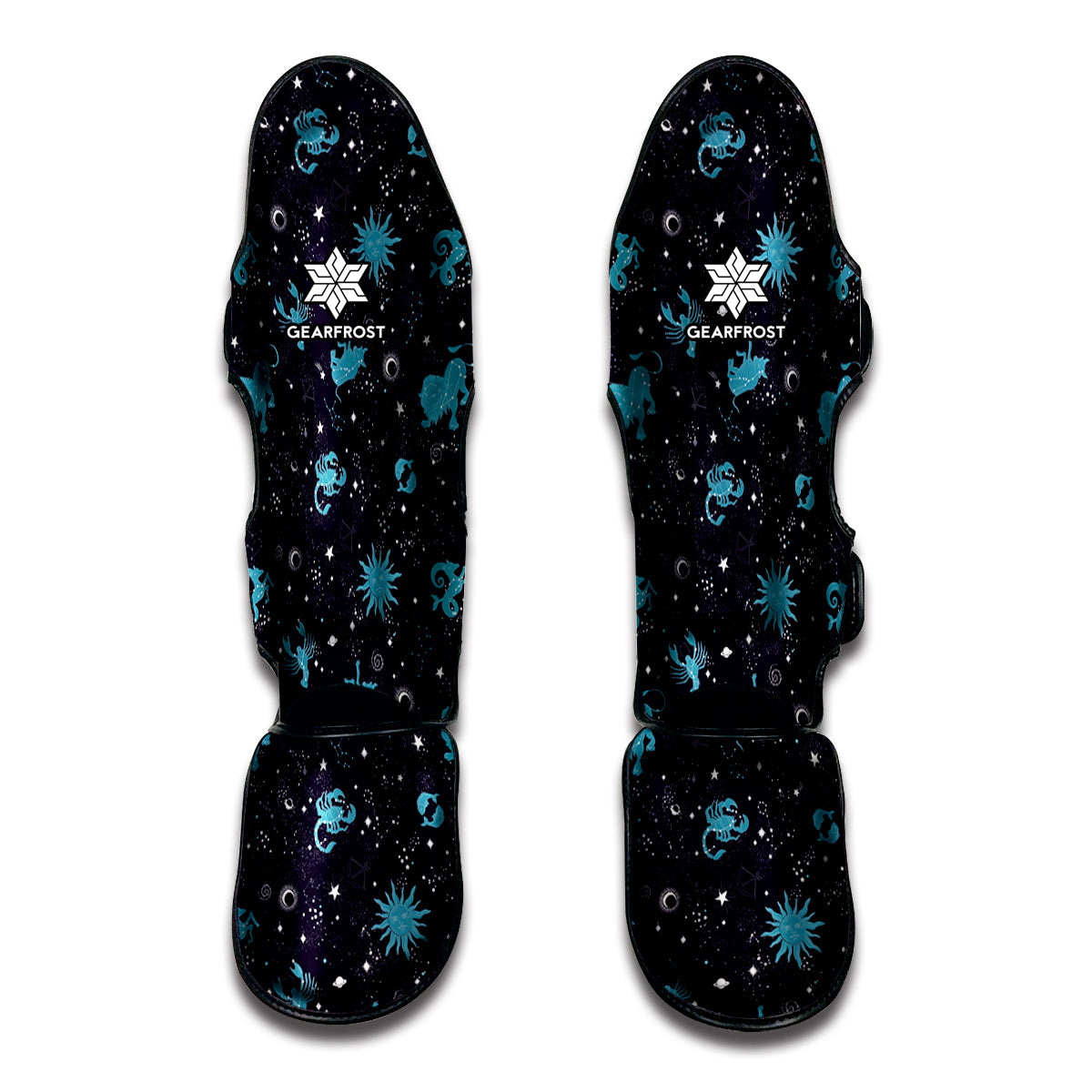 Constellation Zodiac Signs Pattern Print Muay Thai Shin Guard