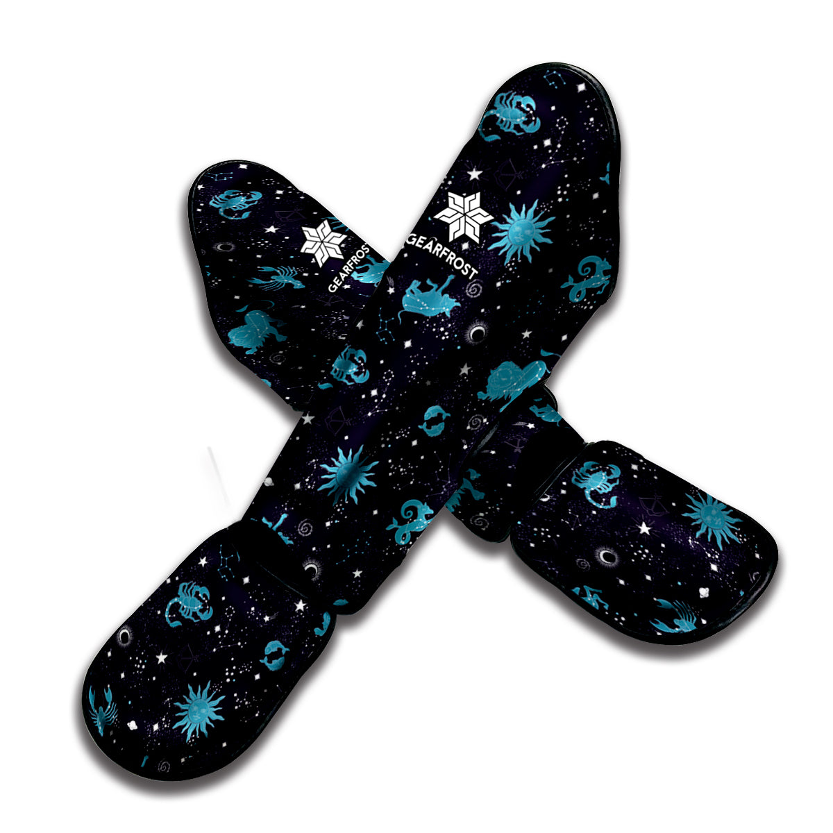 Constellation Zodiac Signs Pattern Print Muay Thai Shin Guard