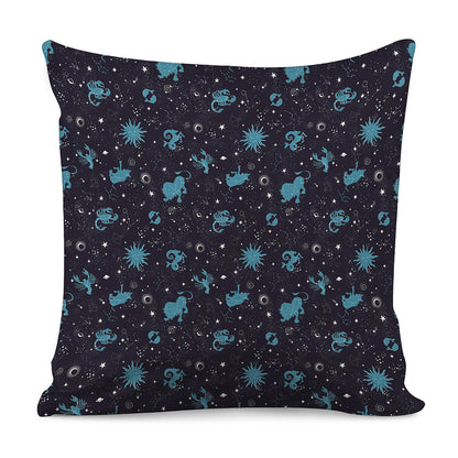 Constellation Zodiac Signs Pattern Print Pillow Cover