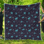 Constellation Zodiac Signs Pattern Print Quilt
