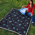Constellation Zodiac Signs Pattern Print Quilt