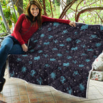 Constellation Zodiac Signs Pattern Print Quilt