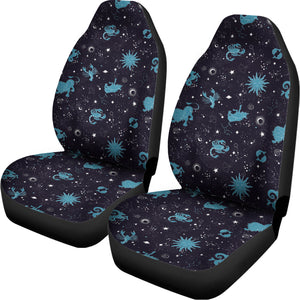 Constellation Zodiac Signs Pattern Print Universal Fit Car Seat Covers