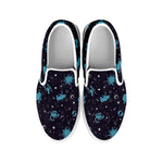 Constellation Zodiac Signs Pattern Print White Slip On Shoes