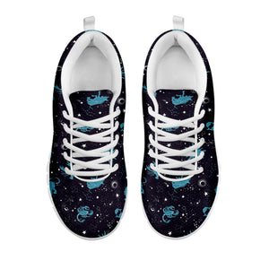 Constellation Zodiac Signs Pattern Print White Sneakers