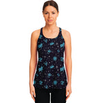 Constellation Zodiac Signs Pattern Print Women's Racerback Tank Top