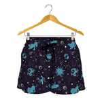 Constellation Zodiac Signs Pattern Print Women's Shorts