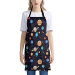 Constellations And Planets Pattern Print Apron