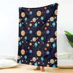 Constellations And Planets Pattern Print Blanket