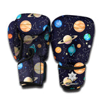 Constellations And Planets Pattern Print Boxing Gloves