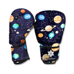 Constellations And Planets Pattern Print Boxing Gloves