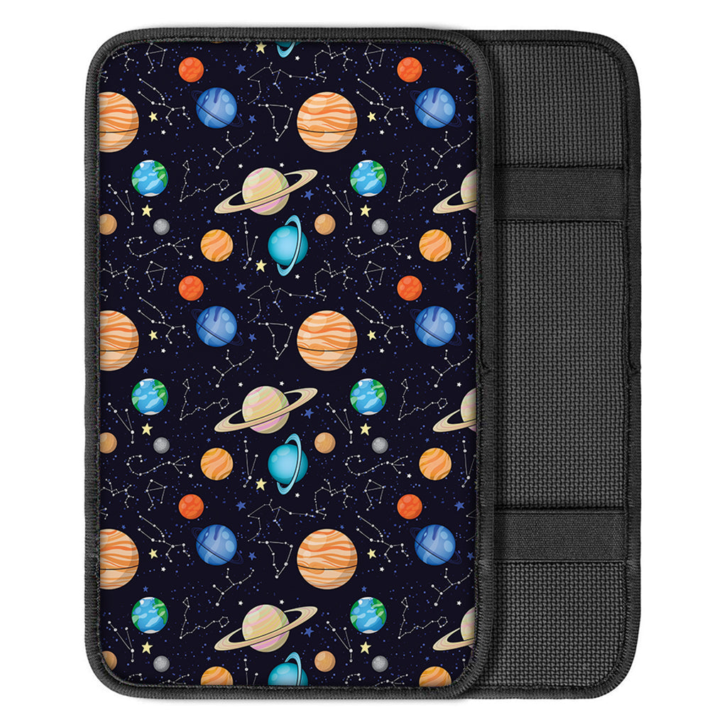 Constellations And Planets Pattern Print Car Center Console Cover