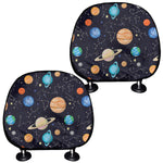 Constellations And Planets Pattern Print Car Headrest Covers