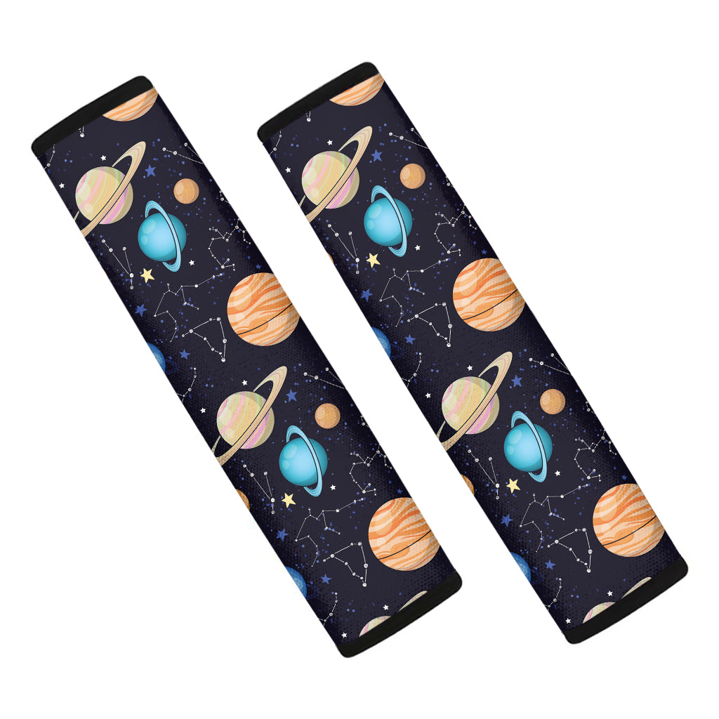 Constellations And Planets Pattern Print Car Seat Belt Covers