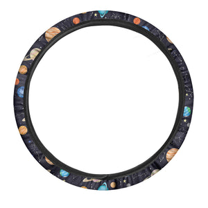 Constellations And Planets Pattern Print Car Steering Wheel Cover