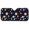 Constellations And Planets Pattern Print Car Sun Shade