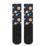 Constellations And Planets Pattern Print Crew Socks