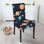 Constellations And Planets Pattern Print Dining Chair Slipcover