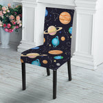 Constellations And Planets Pattern Print Dining Chair Slipcover