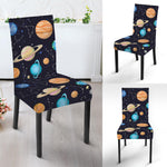 Constellations And Planets Pattern Print Dining Chair Slipcover