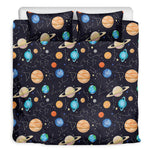 Constellations And Planets Pattern Print Duvet Cover Bedding Set