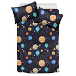Constellations And Planets Pattern Print Duvet Cover Bedding Set