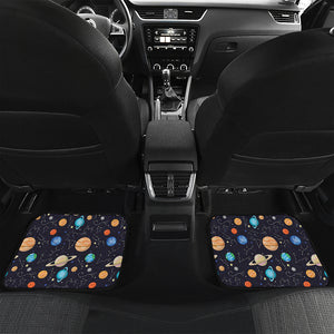 Constellations And Planets Pattern Print Front and Back Car Floor Mats