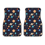 Constellations And Planets Pattern Print Front Car Floor Mats