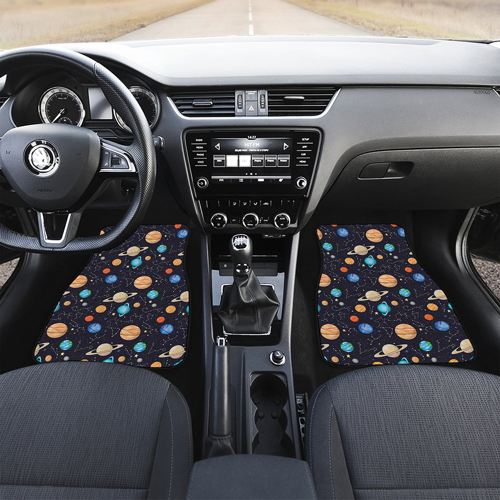 Constellations And Planets Pattern Print Front Car Floor Mats
