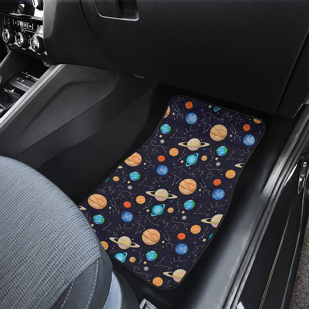 Constellations And Planets Pattern Print Front Car Floor Mats