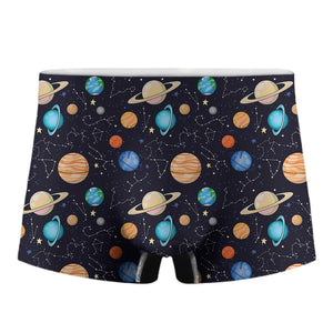 Constellations And Planets Pattern Print Men's Boxer Briefs