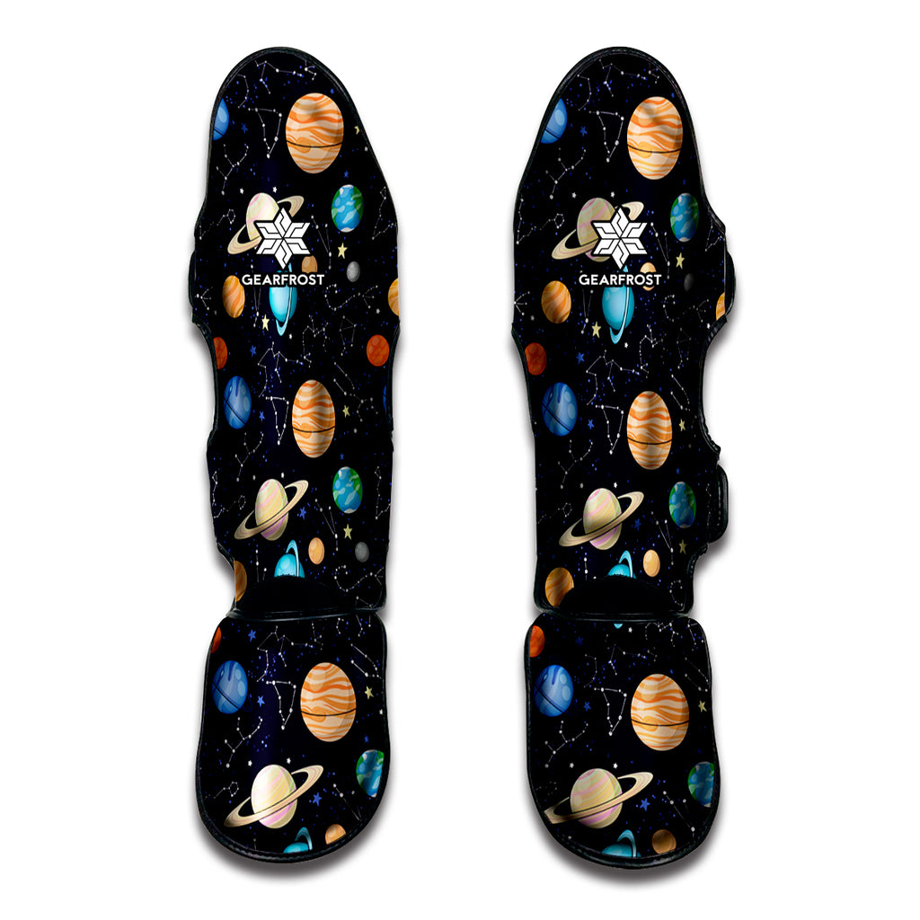 Constellations And Planets Pattern Print Muay Thai Shin Guard