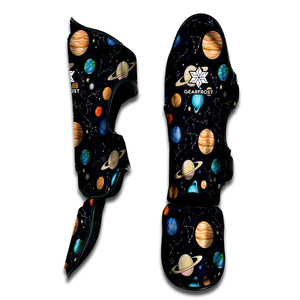 Constellations And Planets Pattern Print Muay Thai Shin Guard