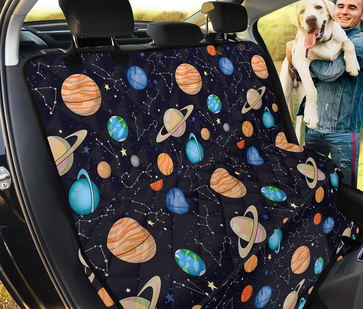 Constellations And Planets Pattern Print Pet Car Back Seat Cover