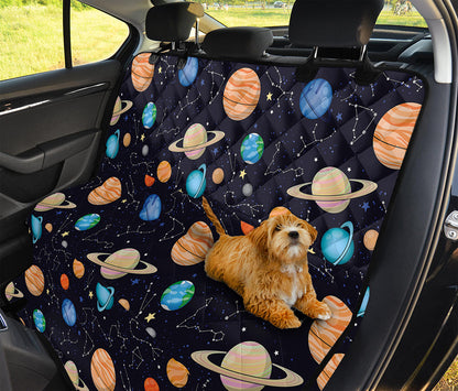 Constellations And Planets Pattern Print Pet Car Back Seat Cover