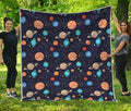 Constellations And Planets Pattern Print Quilt