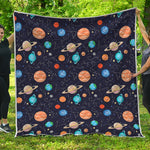 Constellations And Planets Pattern Print Quilt