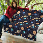 Constellations And Planets Pattern Print Quilt