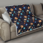 Constellations And Planets Pattern Print Quilt