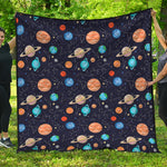 Constellations And Planets Pattern Print Quilt