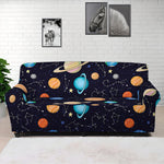 Constellations And Planets Pattern Print Sofa Cover