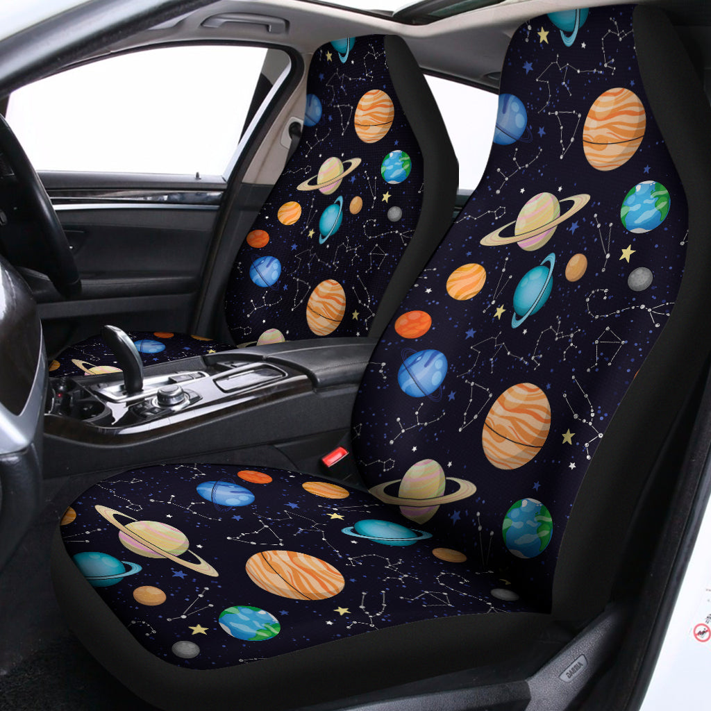 Constellations And Planets Pattern Print Universal Fit Car Seat Covers