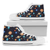 Constellations And Planets Pattern Print White High Top Shoes